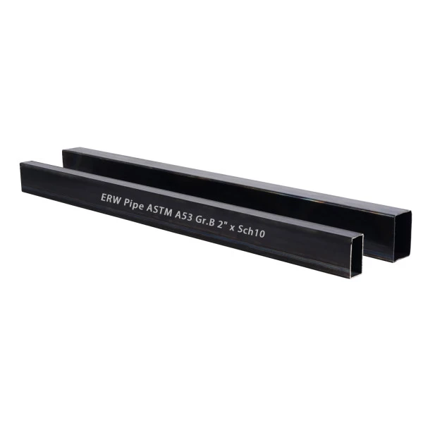 Tubs d'acer rectangulars recuits negres